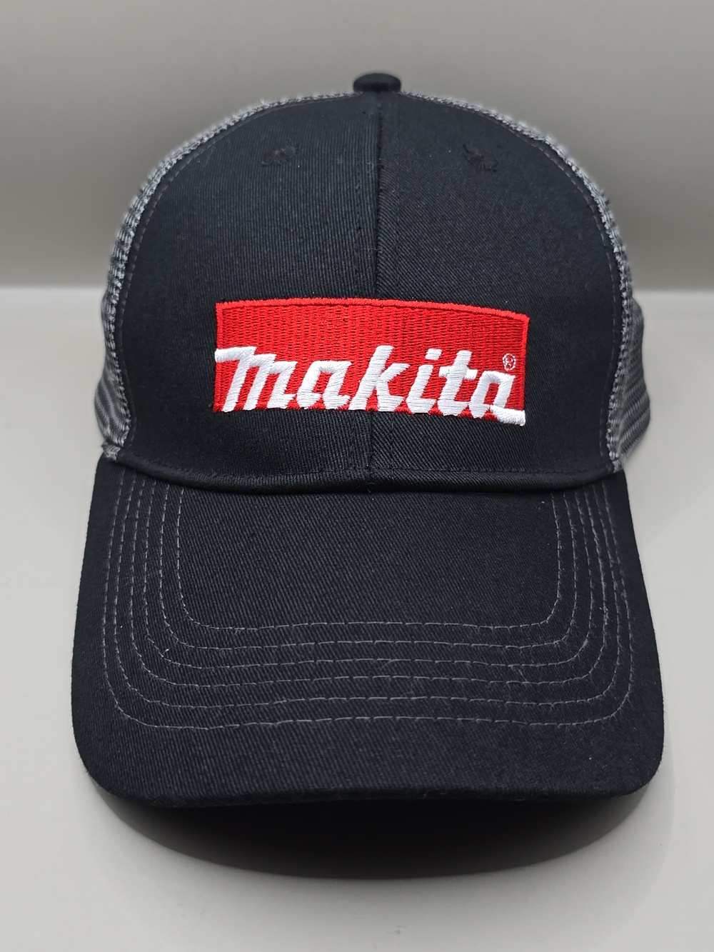 Makita Trucker Hat Mens One Size Black/Gray Cap Mesh Snap Back USA Logo Outdoors